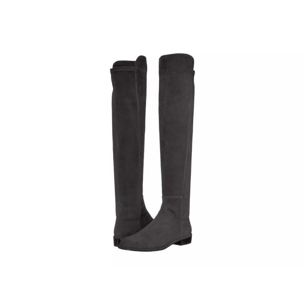 Stuart Weitzman ALLGOOD Gray Suede Leather Over the Knee boots